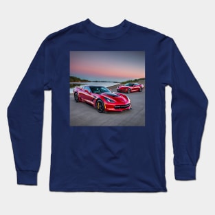 Red Corvette Long Sleeve T-Shirt